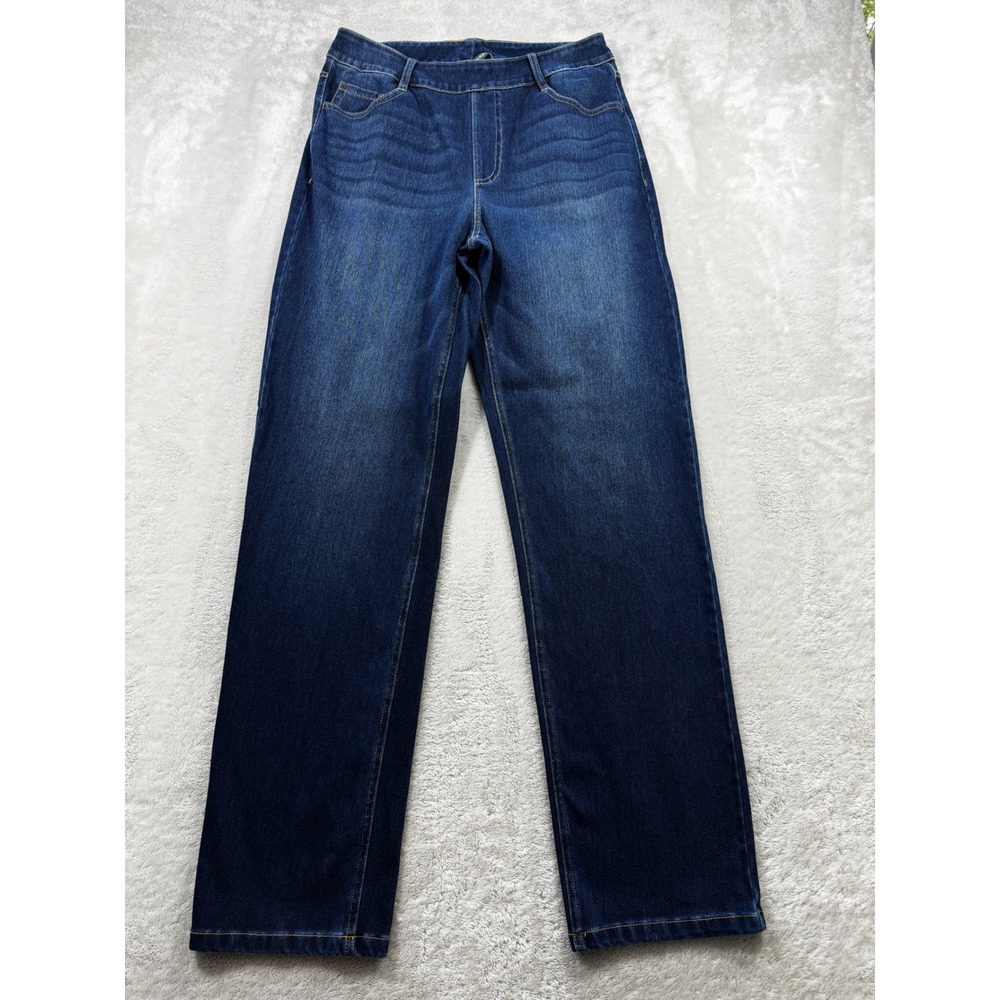 Halara Womens Straight Leg Pull On Stretch Blue Jean sSize MMeas: 27x30